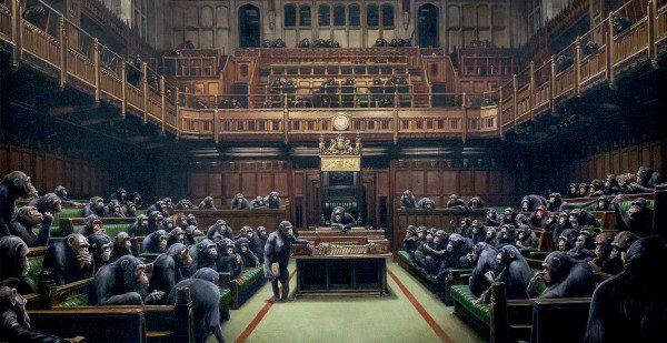 Banksy, Devolved Parliament, 2009