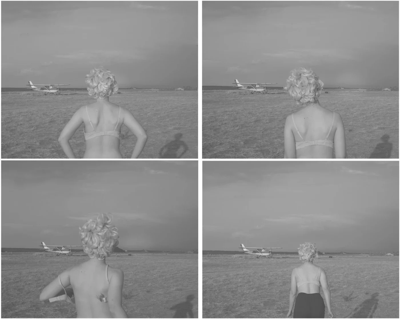 Tania Franco Klein. <em>Plane (Self-Portrait) sequence</em>, from <em>Proceed to the Route</em> series, 2018. Courtesy of the artist and ROSEGALLERY.