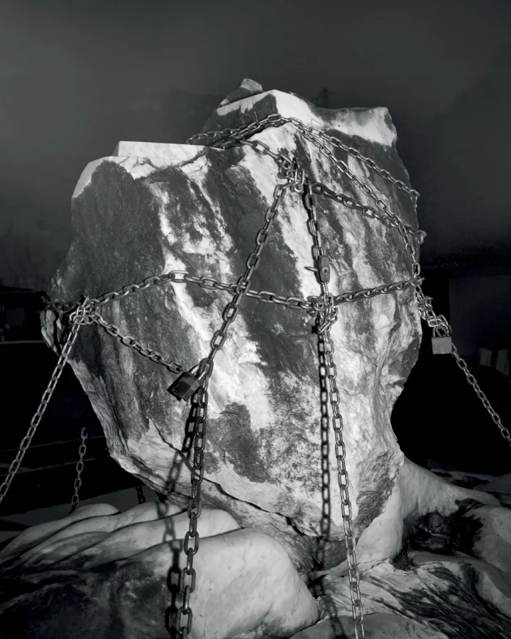 Sybren Vanoverberghe. <em>Chained Rock</em>, from <em>1099</em> series, 2018. Courtesy of the artist and Keteleer Gallery, Antwerp, Belgium.