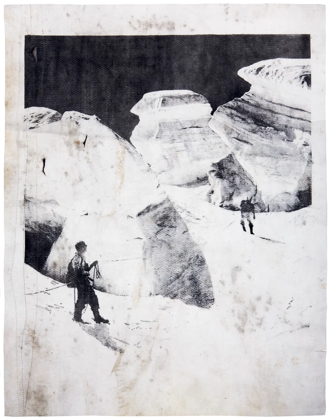 Douglas Mandry. <i>Seilschaft auf den Sella Gletscher Andreas Pedrett</i>, from <i>Monuments</i> series, 2020. Courtesy of the artist and Bildhalle Galerie, Zurich. @doulgasmandry